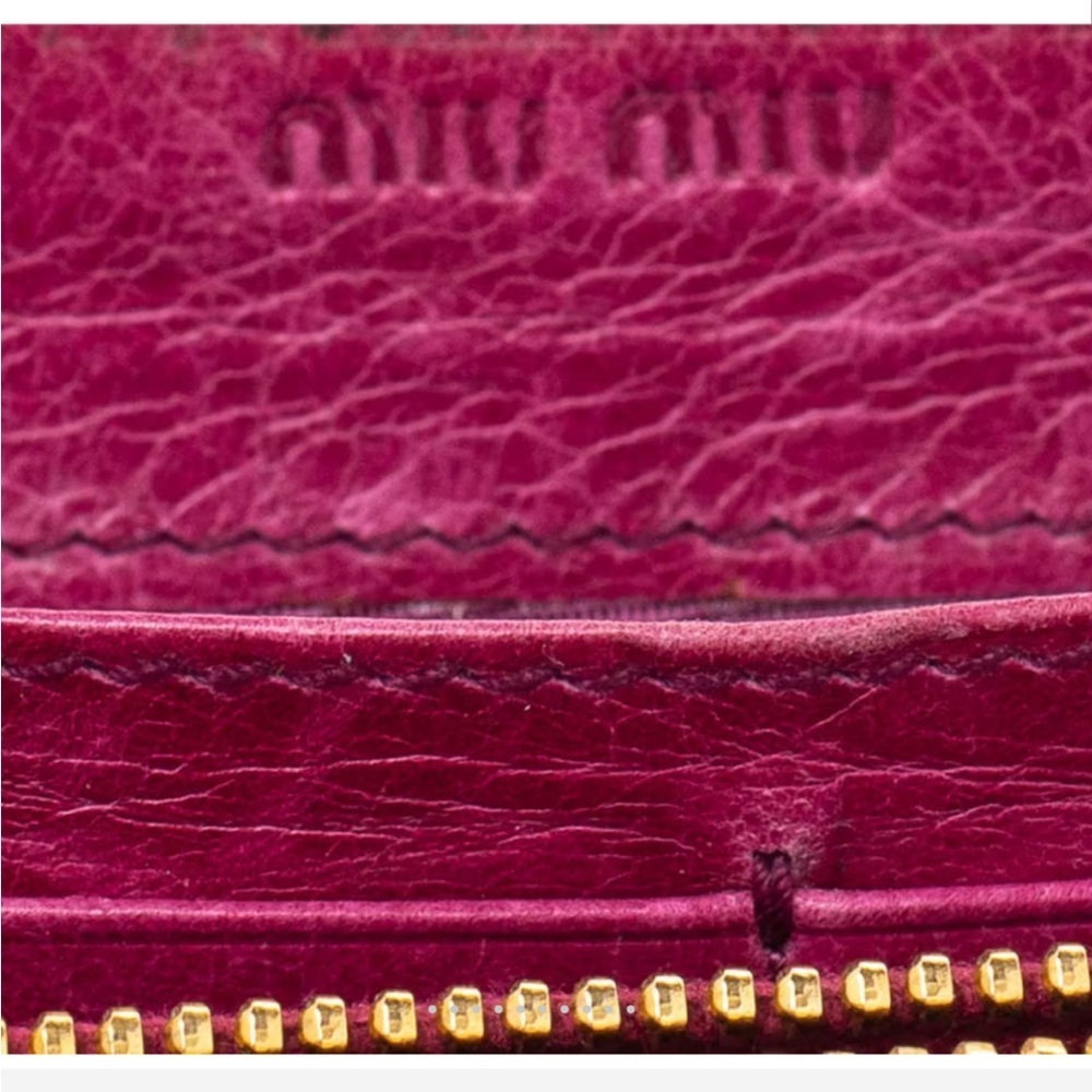 Authentic Miu Miu Burgundy Leather Wallet - Picture 7 of 10